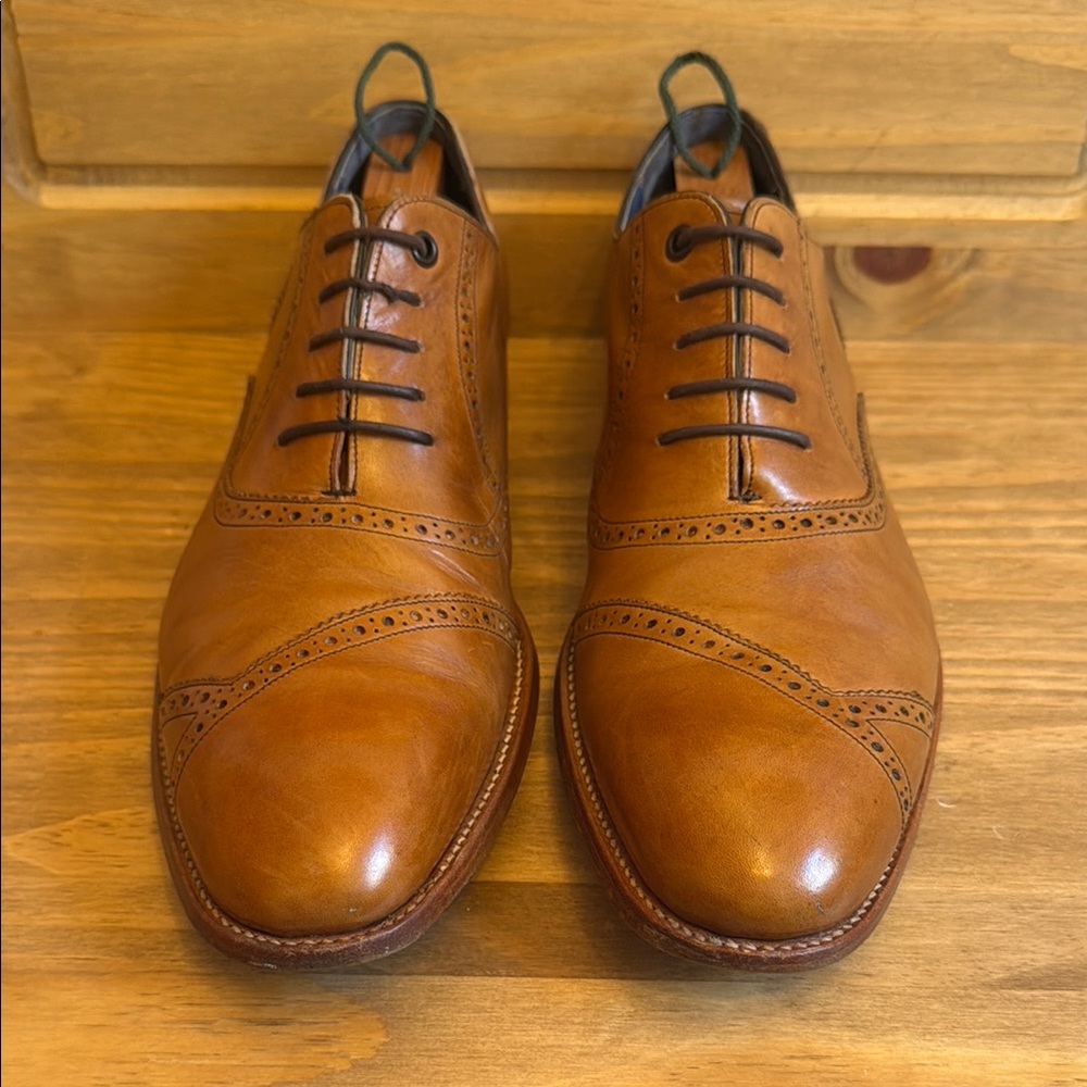 Barker - Luxury Tan Leather Oxford Brogues handcrafted in the UK
